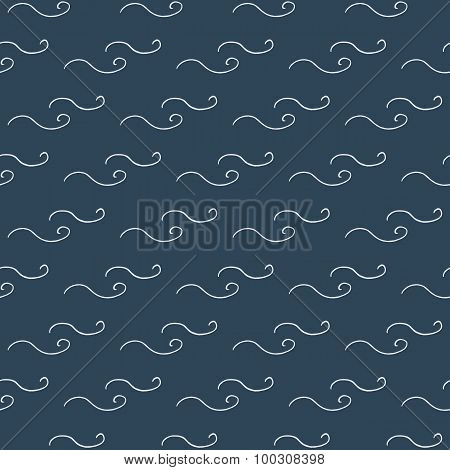 Marine Seamless Hand Drawn Pattern