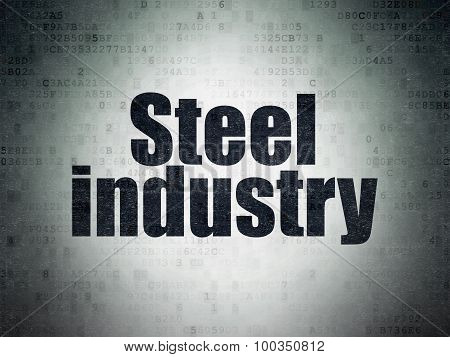 Manufacuring concept: Steel Industry on Digital Paper background