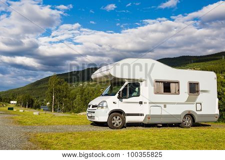 Mobile Home At Campsite