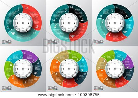 Vector circles elements for infographic.