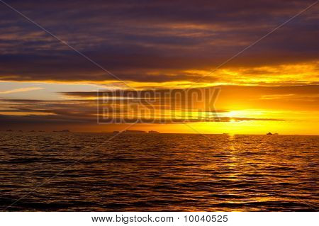 Havet solnedgång Idyll