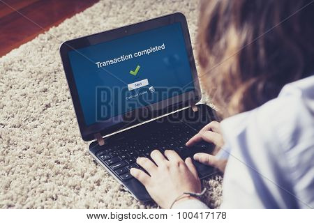 On line banking concept.