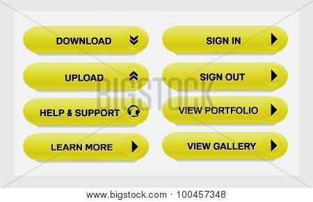 Yellow web buttons