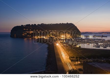 Sunset Behind The Island Of Nisida, Naples