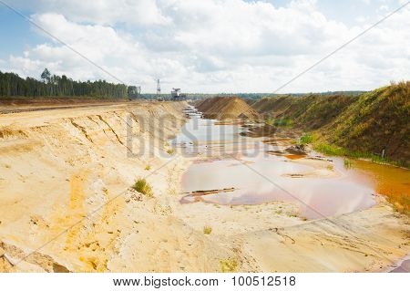Ecological Catastrophy In Mud Sand Quarry