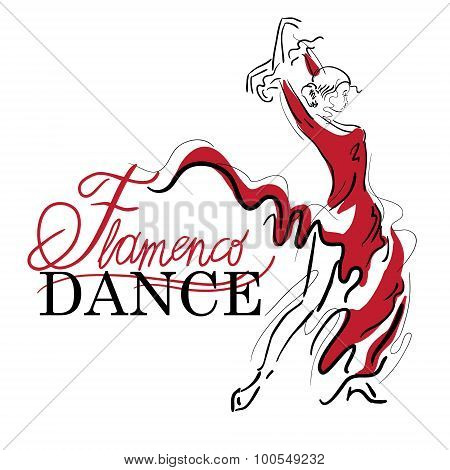 Flamenco Dance Vector Sketches.