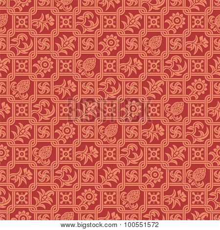 Seamless Pattern Indian Ornament