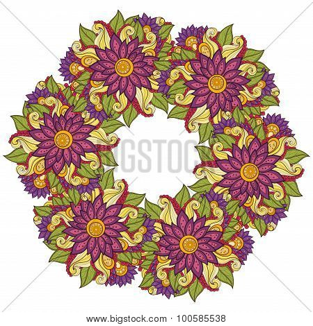 Vector Colored Floral Background