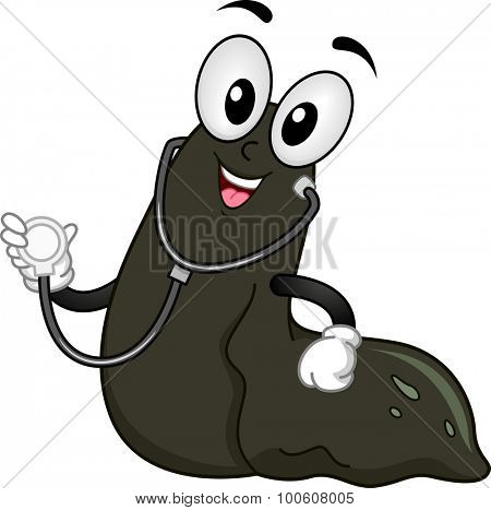 Mascot Illustration of a Leech Wearing a Stethoscope
