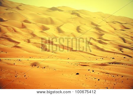 Amazing sand dune formations in Liwa oasis United Arab Emirates