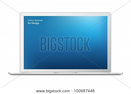 Modern Laptop Isolated On White Background