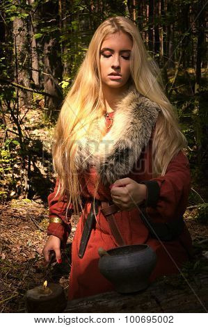 Scandinavian Witch Pythoness Cooking Potion