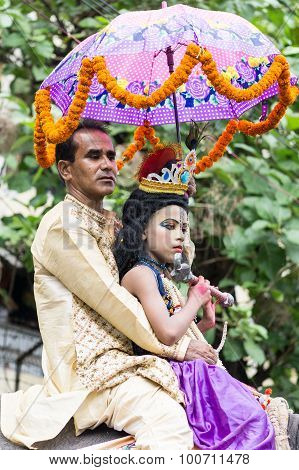 Children Dressed As Lord Krishna