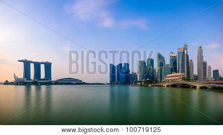 Singapore skyline at the Marina.