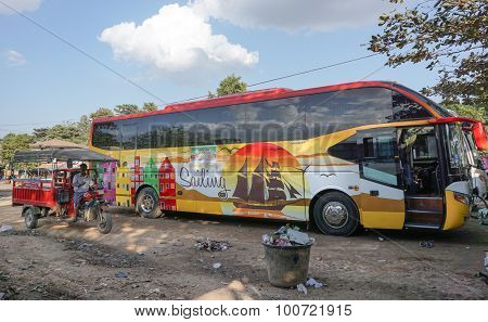 Vehicles Parking At The Bus Station