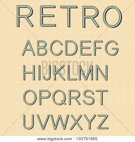 Retro Type Font, Vintage Typography