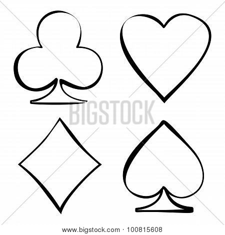 Four Card Suits. Cards Deck.