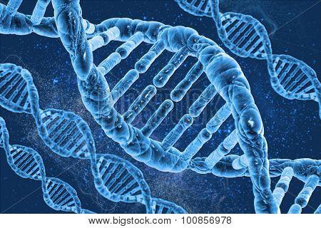 Human Dna Structure Of The Cell. 3d Rendering.