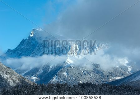 Winter Mountain Landscape (austria, Fernpass, Tiroler Alpen)