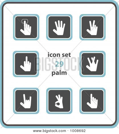 Ikona wektor zestaw 29: Palm