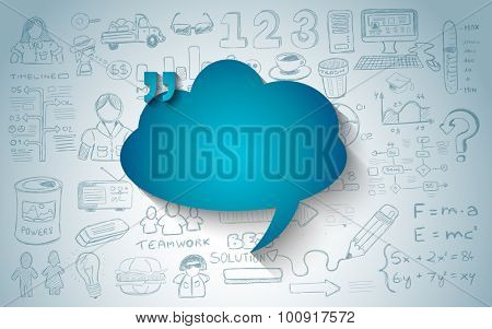 Quotation Mark Frame with Flat style and space for text. Modern template layout for phrases citation, famous quotations, ideas, advertising, printed material and so on.