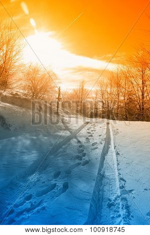 Road Closed By Snow