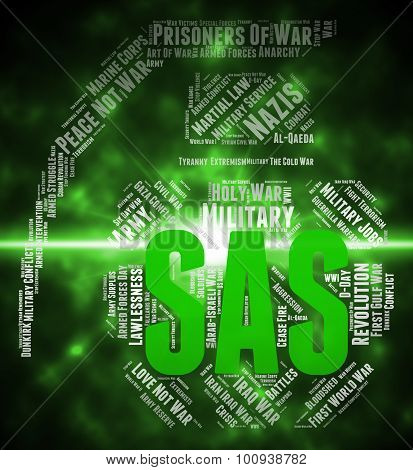 Sas Word Indicates Special Air Service And British