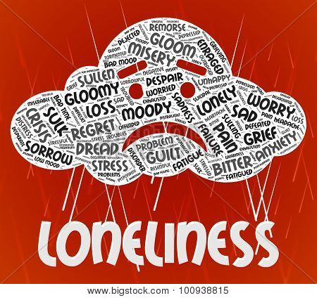 Loneliness Word Means Wordclouds Unwanted And Friendless