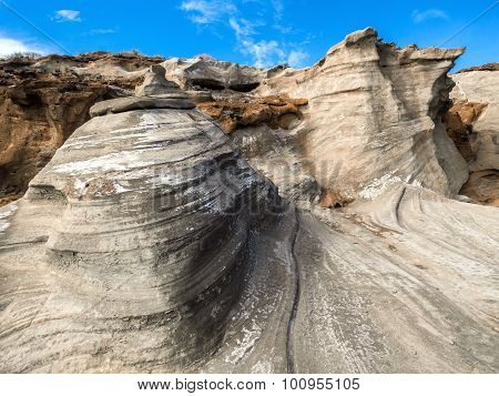 Fragment Of Yellow Mountain (montana Amarilla) In Costa Del Silencio. Tenerife, Canary Islands