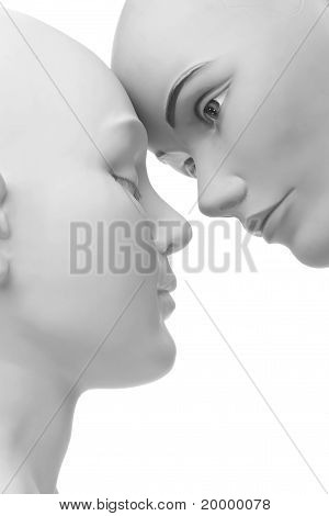 llovely afbeelding van twee vrouwelijke mannequins