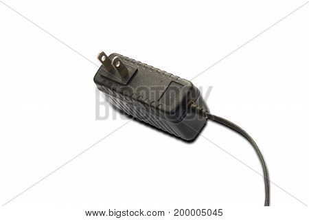 Electrical Plug For Mobile On White Background
