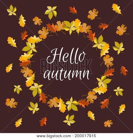 Colored autumn leaves. Sketch, design elements Vector illustration