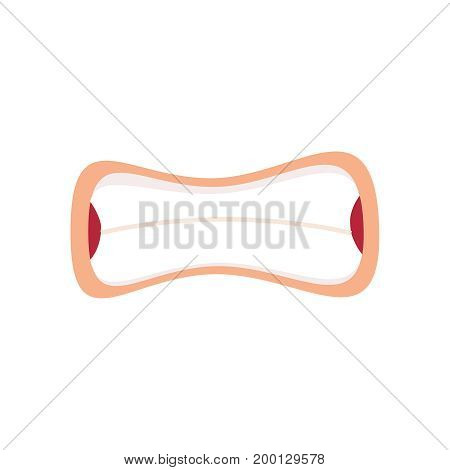scared comic mouth icon. Vector illustration of scary emotion. People feelings concept. Mouth with Clenched teeth vector