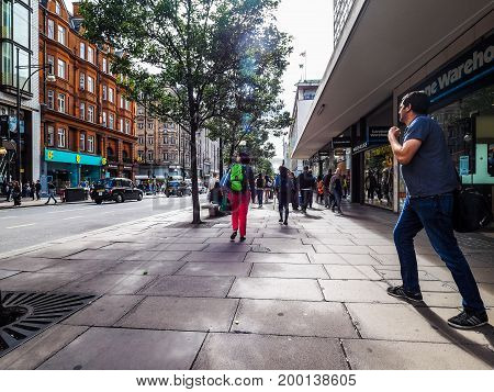 People In Oxford Street In London (hdr)