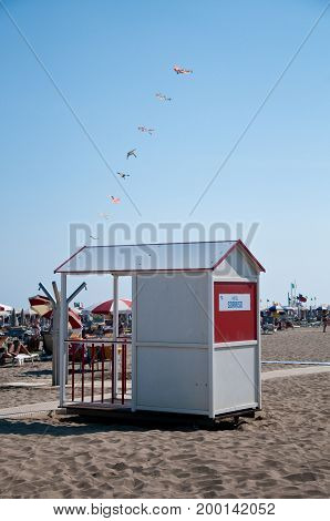 22 july 2017-caorle-italy-Caorle beach beautiful Venetian cityitaly