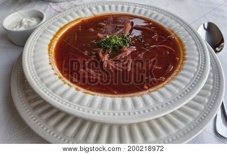Ukrainian Borsch With Greens