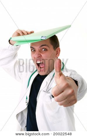 Portrét vtipné lékaře