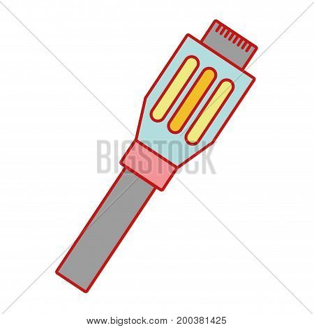hdmi connector data cable technology vector illustration