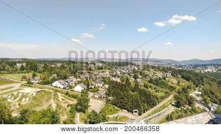 View over Winterberg, Germany in the summer