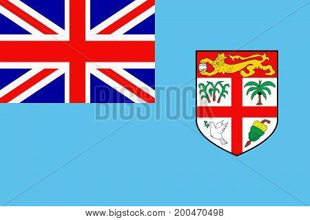 Vector illustration of National Flag of Fiji