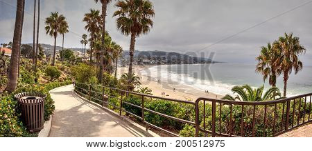 Overcast Summer Sky Over Main Beach In Laguna Beach