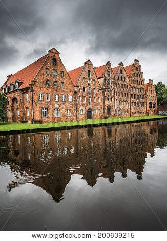 Salzspeicher, Historic Salt Storage Warehouses In Lubeck, Germany