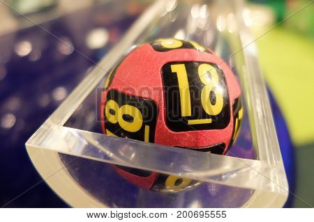 Lottery Balls During Extraction