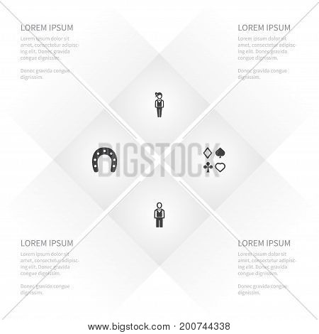 Icon Casino Set Of Chipper, Uniform, Play And Other Vector Objects