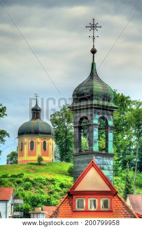 Towers of the castle in Sigmaringen - Baden Wurttemberg, Germany.