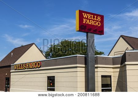 Ft. Wayne - Circa August 2017: Wells Fargo Retail Bank Branch. Wells Fargo is a Provider of Financial Services