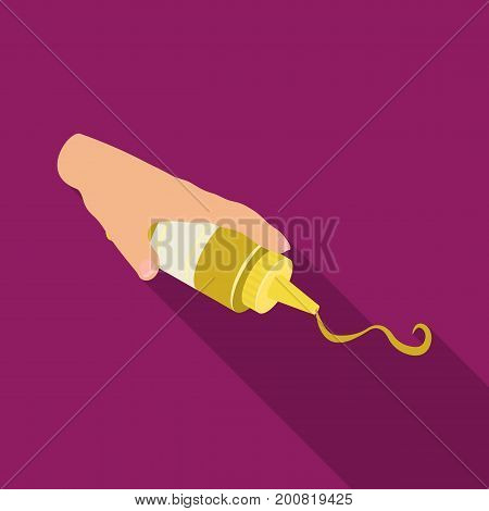 Mustard, seasoning for eating. Food and cooking single icon in flat style vector symbol stock illustration .