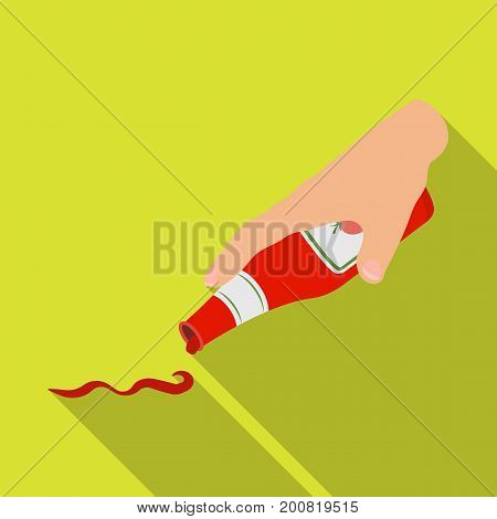 Ketchup, seasoning for eating. Food and cooking single icon in flat style vector symbol stock illustration .