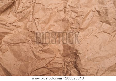 texture of Brown Crumpled paper as a background