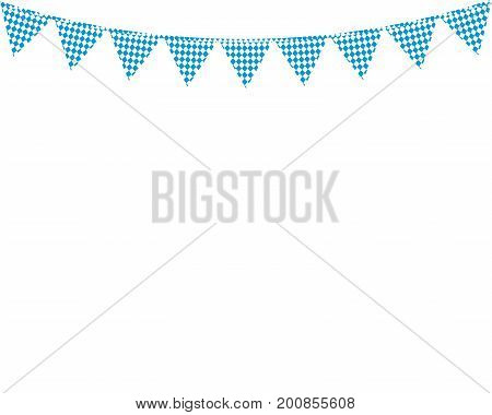 Garland with flags for the Oktoberfest holiday vector